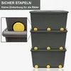 3 Aufbewahrungsboxen mit Deckel und Rollen 50L - Produktbild-Vorschau 3