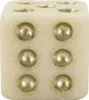 Mauro Ferretti Cube Quarzy 8x8x8 cm blanc doré Voir les images du produit 2