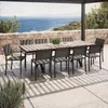Table extensible aluminium et céramique avec 10 chaises - Voir les images du produit 1