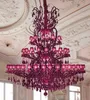 Casa Padrino Lampadario barocco in cristallo viola Ø 290 x Anteprima dell’immagine prodotto 1