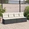 vidaXL 2-częściowa sofa ogrodowa z poduszkami z czarnego Podgląd zdjęcia produktu 3