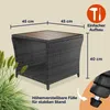 Tavolino laterale in polyrattan grigio 45x45x40cm Anteprima dell’immagine prodotto 4