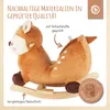 A plush deer rocking toy with wooden rockers. Produktbild-Vorschau