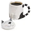 Große Teetasse mit Deckel Katze Meow-Design Produktbild-Vorschau 1