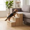 Relaxdays Honden trap, 3 treden, met opbergruimte, hoogte x Productafbeelding-voorbeeld 2