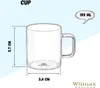 Tazza in vetro Wilmax da 100 ml in vetro borosilicato, set Anteprima dell’immagine prodotto 4