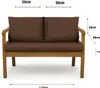 A brown sofa cushion set with dimensions indicated by text overlays. Anteprima dell’immagine prodotto