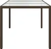 vidaXL Gartentisch Braun 190x90x75 cm Gehärtetes Glas und Produktbild-Vorschau 4