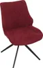A single burgundy fabric chair with a black metal base is shown against a white background. Anteprima dell’immagine prodotto