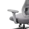 A close-up view of the armrest and seat of a gray office chair. Náhled obrázku produktu