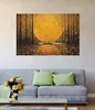 Wallario Poster - Goldene Flussfahrt, Kunstdruck Größe: 100 Produktbild-Vorschau 2