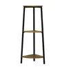 Eckregal 3 Ebenen 23x23x76 cm Nachbildung Mangoholz Optik Produktbild-Vorschau 6