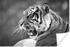 MuchoWow® Poster Tiger - Wild - Schwarz - Weiß 120x80 cm - Produktbild-Vorschau 1