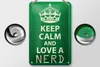 Blechschild Spruch 12x18cm Keep Calm and love a nerd Produktbild-Vorschau 2
