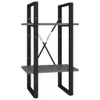 vidaXL Bücherregal 5 Fächer Grau 40x30x175 cm Holzwerkstoff Produktbild-Vorschau 4