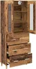 Hoge kast Oud Hout 69,5 x 34 x 180 cm Geengineerd Hout en Productafbeelding-voorbeeld 5