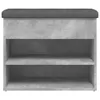 vidaXL Banc à chaussures gris béton 62x32x50 cm Bois Voir les images du produit 6