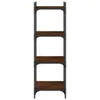 Libreria 4 ripiani effetto rovere marrone 40x30x120cm Anteprima dell’immagine prodotto 4