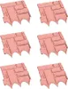 Sechs einzelne rosa Dachziegel mit strukturierter Oberfläche und geschwungener Unterkante, in einem Raster angeordnet Náhľad obrázku produktu