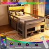 Flieks Kinderbett 90x200cm mit Led, Jugendbett Klassisches Produktbild-Vorschau 6