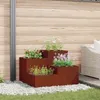 vidaXL Vaso da giardino arrugginito 100 x 100 x 60 cm Anteprima dell’immagine prodotto 1