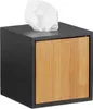 relaxdays Kosmetiktücherbox schwarz Produktbild-Vorschau 1