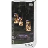 A product box showing three solar-powered jam jar lights hanging outdoors. Produktbild-Vorschau