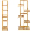 Two wooden plant stands are shown against a white background. Náhľad obrázku produktu