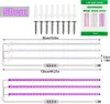 Diagrams and text illustrating the features and dimensions of LED grow lights. Produktbild-Vorschau
