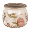 Clayre & Eef Blumentopf Ø 12x10 cm Beige Rosa Keramik Produktbild-Vorschau 1
