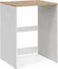 A white and wood-colored washing machine cabinet is shown against a white background. Anteprima dell’immagine prodotto