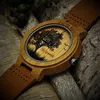 Holzwerk FORST Damen & Herren Holz Uhr mit Leder Armband Produktbild-Vorschau 4