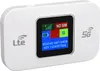 A white portable mobile WiFi router with a screen displaying network status and login information. Náhľad obrázku produktu