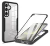 A clear product shot of a phone case, with a second phone and case shown disassembled. Produktbild-Vorschau