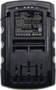The back of a black battery pack with labels and connection terminals. Náhled obrázku produktu