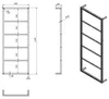 Sapho SKA Wand Handtuchhalter, 450x1150x100mm, Schwarz matt Produktbild-Vorschau 5