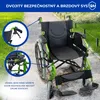 Invalidný vozík Skladací hliníkový ľahký manuálny s brzdami Náhľad obrázku produktu 5