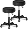CASARIA® Lot de 2 tabourets de bureau noir pivotant 360° Voir les images du produit 2