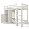 Etagenbett Kinderbett Hochbett mit Kleiderschrank und Produktbild-Vorschau 6