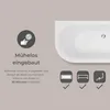 Contentbild: Badewanne mit nahtloser Schürze, Fußgestell und Ablauf, in 30 Minuten installiert Produktbild-Vorschau
