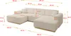 ALTDECOR Ecksofa in U-Form IREA-U1-v2 301x165x80 cm Beige Produktbild-Vorschau 5