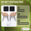 CASARIA® Gartenstühle 2er Set Polyrattan inkl. Auflage Produktbild-Vorschau 4