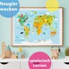 Lineo Bunte Weltkarte Kinder Poster 60 x 42 cm mit Tieren Produktbild-Vorschau 4
