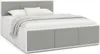 Bett mit Lattenrost Jugendbett Doppelbett hellgrau-weiß 120 Produktbild-Vorschau 4