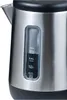 Close-up of a stainless steel electric kettle showing the water level indicator with markings. Podgląd zdjęcia produktu