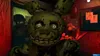 A creepy, green animatronic character with glowing eyes is shown up close in a dimly lit room. Náhled obrázku produktu