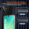 A marketing image showing a phone screen protector with text highlighting its features. Produktbild-Vorschau