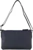 A dark blue satchel bag with a black strap against a white background. Produktbild-Vorschau