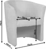 Sessel - Beige - 75x79x64 cm B/H/T - Kunstleder - Produktbild-Vorschau 12