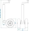 ProPlus Zwillingsstützrad Anhänger Vollgummireifen Doppel Produktbild-Vorschau 7
